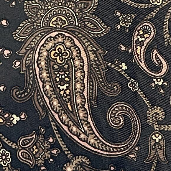 VTG Robert Talbott for W. A. King Company Necktie | Black Paisley Silk Tie | EUC - Picture 3 of 9